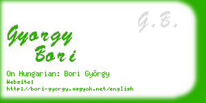 gyorgy bori business card
