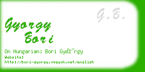 gyorgy bori business card